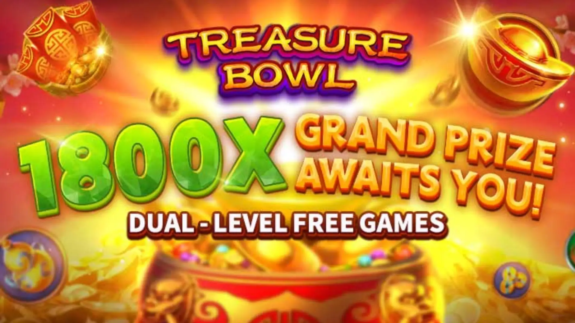 Multiplicadores Treasure Bowl tkwin - 7777x Máximo com Tigela Dourada